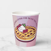 小さなかわいこちゃんパイのミニマリストパープルベビーシャワー 紙コップ (裏面)