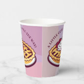 小さなかわいこちゃんパイのミニマリストパープルベビーシャワー 紙コップ (右)