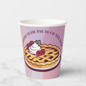 小さなかわいこちゃんパイのミニマリストパープルベビーシャワー 紙コップ (正面)