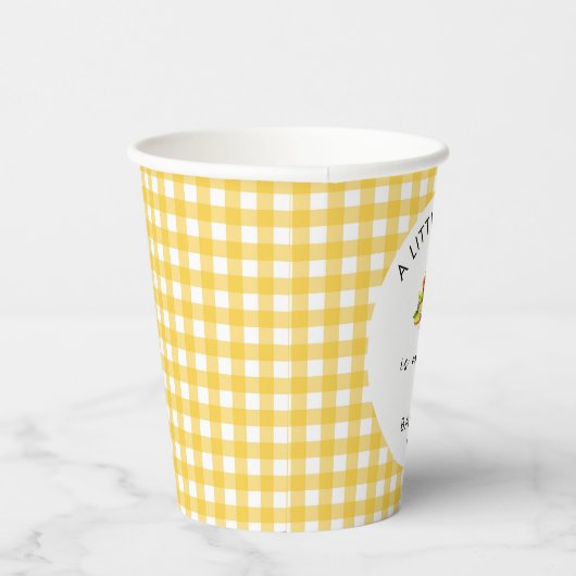 小さなかわいこちゃんパイのレモンジンガム赤ちゃんシャワー 紙コップ (右)