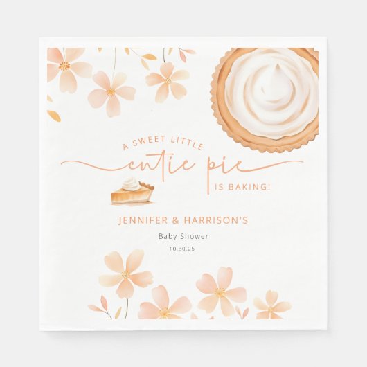 小さなかわいこちゃんパイはベーキング | 赤ちゃんシャワー スタンダードランチョンナプキン (正面)