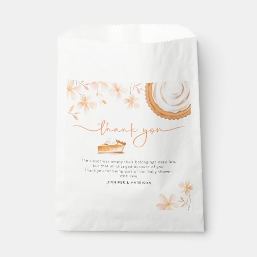 小さなかわいこちゃんパイはベーキング | 赤ちゃんシャワー フェイバーバッグ (正面)