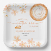 小さなかわいこちゃんパイはベーキング | 赤ちゃんシャワー ペーパープレート (正面)