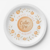 小さなかわいこちゃんパイはベーキング | 赤ちゃんシャワー ペーパープレート (正面)