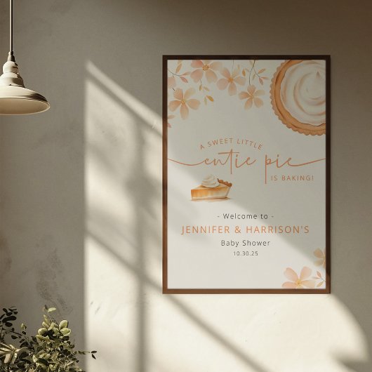 小さなかわいこちゃんパイはベーキング | 赤ちゃんシャワー ポスター