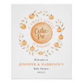 小さなかわいこちゃんパイはベーキング | 赤ちゃんシャワー ポスター (正面)