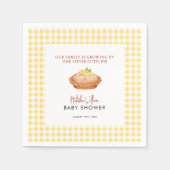 小さなかわいこちゃんパイは赤ちゃんシャワーの途中にある スタンダードカクテルナプキン (正面)