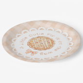 小さなかわいこちゃんパイギンガムボーベイビーシャワー ペーパープレート (アングル)