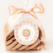 小さなかわいこちゃんパイギンガムボーベイビーシャワー ラウンドシール