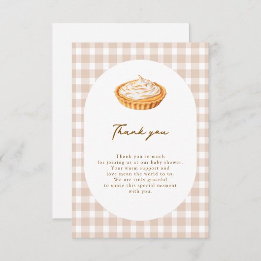 小さなかわいこちゃんパイサンキューカード エンクロージャーカード (正面/裏面)