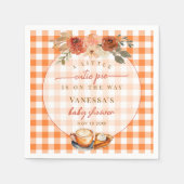 小さなかわいこちゃんパイフローラ秋をテーマにした赤ちゃんシャワー スタンダードカクテルナプキン (正面)