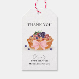 小さなかわいこちゃんパイベリーバウ赤ちゃんシャワーありがとう ギフトタグ