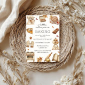 小さなかわいこちゃんパイベーキング秋の赤ちゃんシャワー 招待状