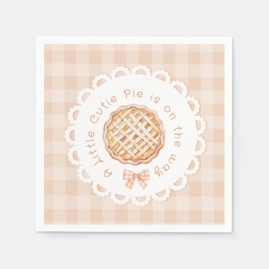 小さなかわいこちゃんパイボー男女兼用ベビーシャワー スタンダードカクテルナプキン (正面)