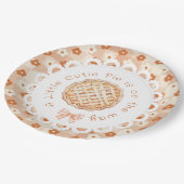 小さなかわいこちゃんパイヴィンテージフローラボウベイビーシャワー ペーパープレート (アングル)