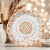 小さなかわいこちゃんパイヴィンテージフローラボウベイビーシャワー ペーパープレート