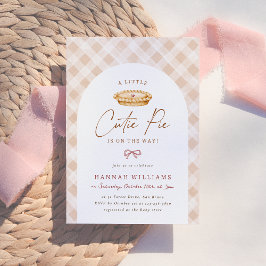 小さなかわいこちゃんパイ感謝祭秋赤ちゃんシャワー 招待状