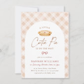 小さなかわいこちゃんパイ感謝祭秋赤ちゃんシャワー 招待状 (正面)