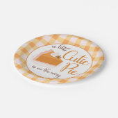 小さなかわいこちゃんパイ歯肉秋ベビーシャワー ペーパープレート (アングル)