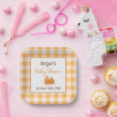 小さなかわいこちゃんパイ歯肉秋ベビーシャワー ペーパープレート (パーティー)