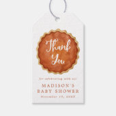 小さなかわいこちゃんパイ秋カボチャ赤ちゃんシャワーのお願い ギフトタグ (正面)