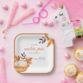 小さなかわいこちゃんパイ秋フローラベビーシャワー紙P ペーパープレート (パーティー)