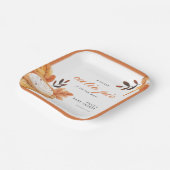 小さなかわいこちゃんパイ秋フローラベビーシャワー紙P ペーパープレート (傾斜あり)