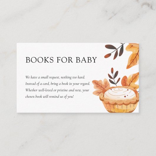 小さなかわいこちゃんパイ秋フローラ本ベビー エンクロージャーカード (正面)