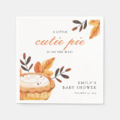 小さなかわいこちゃんパイ秋フローラ赤ちゃんシャワー スタンダードカクテルナプキン (正面)