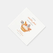 小さなかわいこちゃんパイ秋フローラ赤ちゃんシャワー スタンダードカクテルナプキン (角)