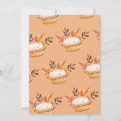 小さなかわいこちゃんパイ秋フローラ赤ちゃんシャワー 招待状 (裏面)