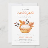 小さなかわいこちゃんパイ秋フローラ赤ちゃんシャワー 招待状 (正面)