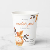 小さなかわいこちゃんパイ秋フローラ赤ちゃんシャワー 紙コップ (裏面)