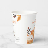 小さなかわいこちゃんパイ秋フローラ赤ちゃんシャワー 紙コップ (右)