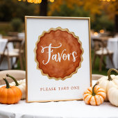 小さなかわいこちゃんパイ秋赤ちゃんシャワー好意サイン ポスター