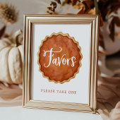 小さなかわいこちゃんパイ秋赤ちゃんシャワー好意サイン ポスター