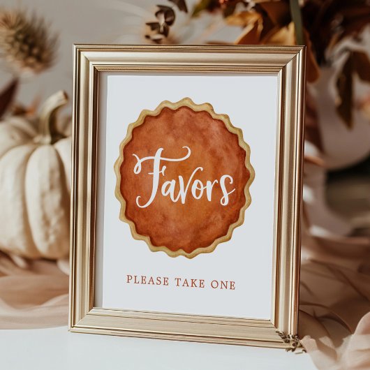 小さなかわいこちゃんパイ秋赤ちゃんシャワー好意サイン ポスター