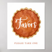 小さなかわいこちゃんパイ秋赤ちゃんシャワー好意サイン ポスター (正面)