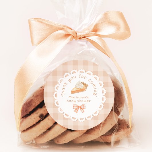 小さなかわいこちゃんパイ赤ちゃんシャワーありがとう ラウンドシール