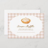 小さなかわいこちゃんパイ赤ちゃんシャワーラッフルカード3.5x5 エンクロージャーカード (正面/裏面)