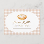 小さなかわいこちゃんパイ赤ちゃんシャワーラッフルカード3.5x5 エンクロージャーカード (正面)