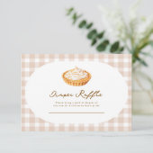 小さなかわいこちゃんパイ赤ちゃんシャワーラッフルカード3.5x5 エンクロージャーカード (スタンド正面)