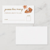 小さなかわいこちゃんパイ赤ちゃんシャワー推測どのようにゲーム エンクロージャーカード (正面/裏面)