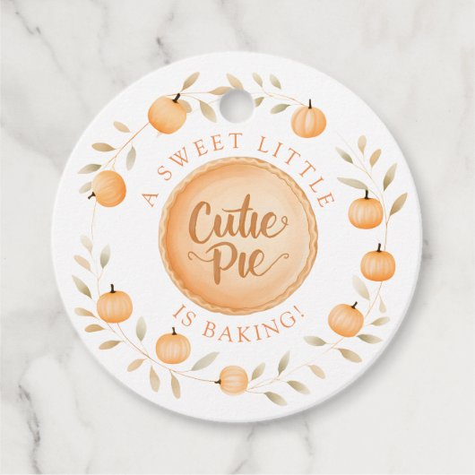 小さなかわいこちゃんパイ | 赤ちゃんシャワー フェイバータグ (正面)