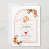 小さなかわいこちゃんパイBohoアーチフローラ赤ちゃんシャワー 招待状 (正面)