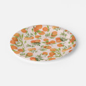 小さなかわいこちゃんパターン(の模様が)あるのシャワー ペーパープレート (アングル)