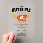 小さなかわいこちゃんパンプキンパイ秋の秋ベビーシャワー アクリル招待状 (インサイチュ (ポータブル))