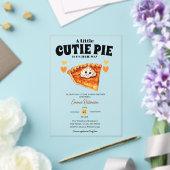 小さなかわいこちゃんパンプキンパイ秋の秋ベビーシャワー アクリル招待状 (インサイチュ (ウェディング))