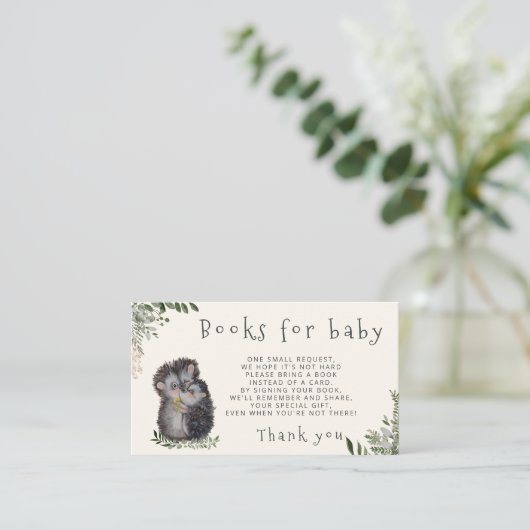 小さなかわいこちゃんブックベビーチケットエンクロージャカード。 名刺 (スタンド正面)