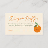 小さなかわいこちゃんベビーシャワーおむつラッフルチケット エンクロージャーカード (正面)